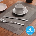 SET DE 4 MANTELES INDIVIDUALES - GRIS