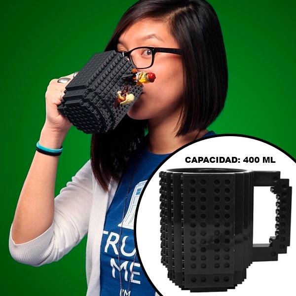 TAZA BLOQUE - NEGRO