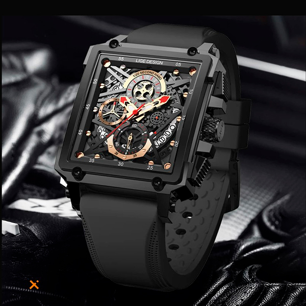 RELOJ CUADRADO - NEGRO