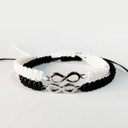 PULSERAS CON INFINITY - NEGRO / BLANCO