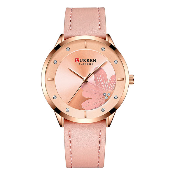 RELOJ CURREN ANÁLOGO ROSADO