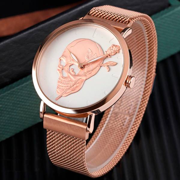 RELOJ CALAVERA 3D ROSA