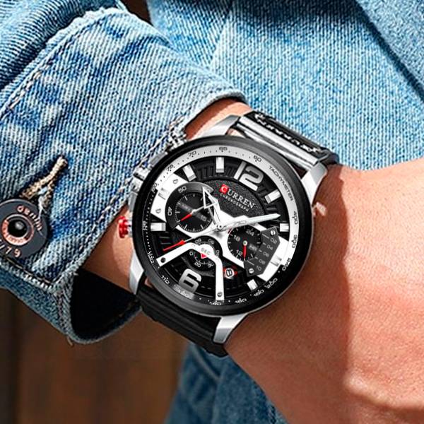 RELOJ CURREN ANÁLOGO BOLT - NEGRO