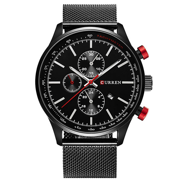 RELOJ CURREN ANÁLOGO LÚXOR - NEGRO