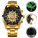 RELOJ CALAVERA DORADO