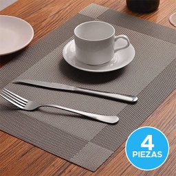 [GManne2421] SET DE 4 MANTELES INDIVIDUALES - GRIS