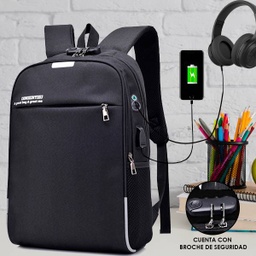 [MDanne1866] MOCHILA PARA LAPTOP  NEGRO