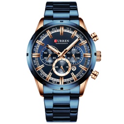 [RRanaz03356] RELOJ CURREN ANÁLOGO RANGE AZUL