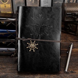 [GVINNE1254] LIBRETA VINTAGE CON DIJES - NEGRA