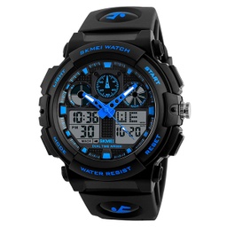 [RPlaaz03436] RELOJ DIGITAL ANÁLOGO Y DIGITAL - AZUL