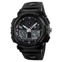 [RPlane03437] RELOJ DIGITAL Y ANÁLOGO - NEGRO