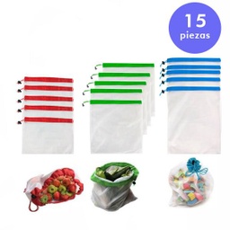 [GEcoqu1491] SET DE 15 BOLSAS MULTIUSOS