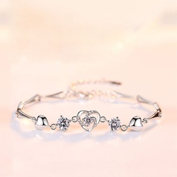 [JKeipl9381] PULSERA CORAZÓN CON PEDRERÍA