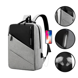 [MPavgr2332] MOCHILA USB GRIS/NEGRO