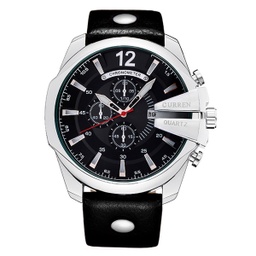 [RBlipl03586] RELOJ CURREN ANÁLOGO PLATEADO