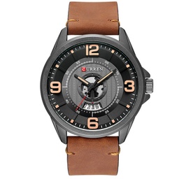 [RDreca03550] RELOJ CURREN ANÁLOGO DREY - CAFÉ