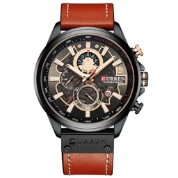 [RHorcc03574] RELOJ CURREN HORATIO - CAFÉ CLARO