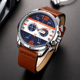 [RRanaz03443] RELOJ CURREN ANÁLOGO CAFÉ / AZUL